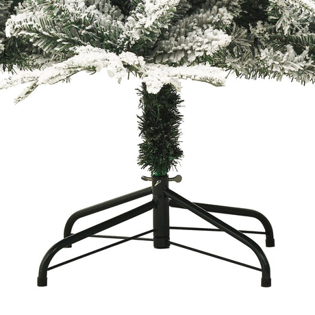 Kunstkerstboom met sneeuwvlokken 180 cm PVC en PE groen - AllerleiShop