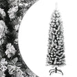 Kunstkerstboom met sneeuw smal 120 cm PVC groen - AllerleiShop