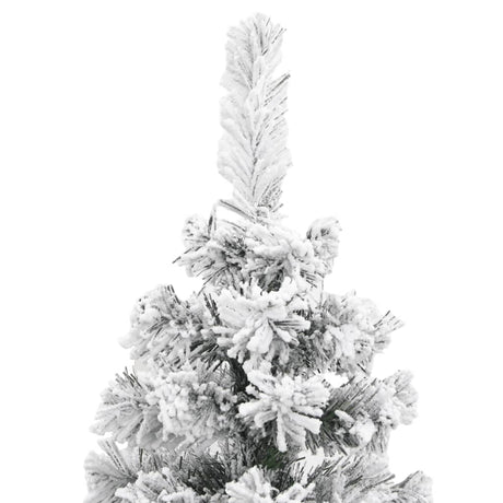 Kunstkerstboom met sneeuw smal 120 cm PVC groen - AllerleiShop