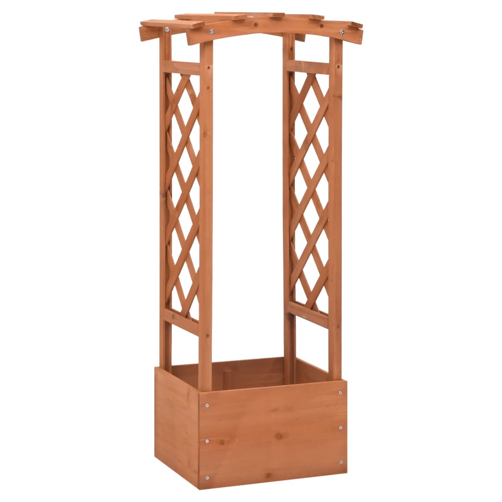 Latwerkplantenbak met boog 49x39x117 cm vurenhout