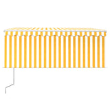 Luifel automatisch met gordijn LED windsensor 3x2,5 m geel wit