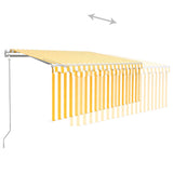 Luifel automatisch met gordijn LED windsensor 3x2,5 m geel wit