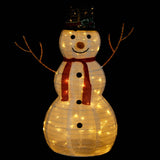 Decoratieve sneeuwpop LED 90 cm luxe stof - AllerleiShop