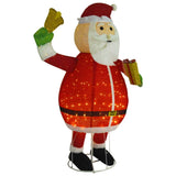 Kerstman decoratief LED 180 cm luxe stof - AllerleiShop