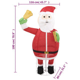 Kerstman decoratief LED 180 cm luxe stof - AllerleiShop