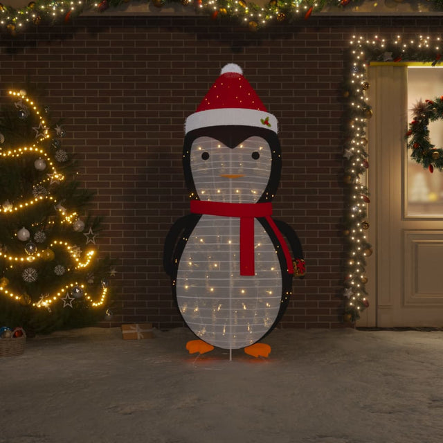 Kerstpinguïn decoratief LED 180 cm luxe stof - AllerleiShop