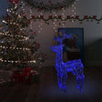 Kerstversiering rendier 90 LED's 60x16x100 cm acryl - AllerleiShop