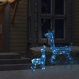 Kerstversiering rendierfamilie 160 LED's blauw acryl - AllerleiShop