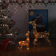 Kerstversiering rendierfamilie 160 LED meerkleurig acryl - AllerleiShop