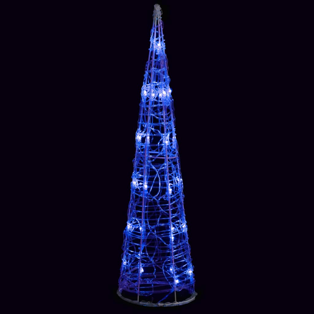 Lichtkegel decoratief LED blauw 60 cm acryl - AllerleiShop