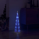 Lichtkegel decoratief LED blauw 60 cm acryl - AllerleiShop