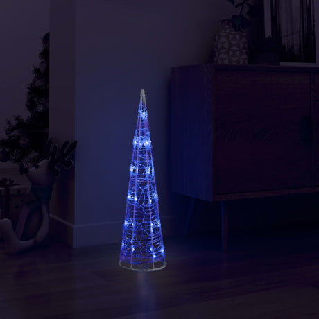 Lichtkegel decoratief LED blauw 60 cm acryl - AllerleiShop