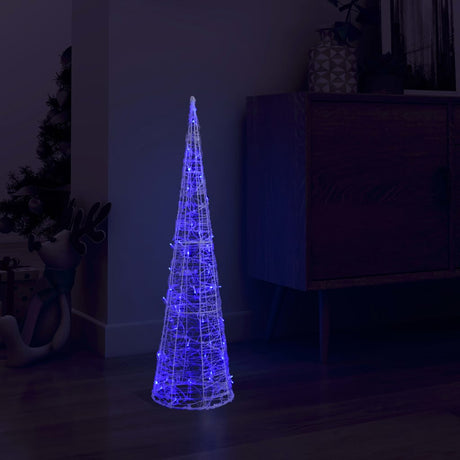 Lichtkegel decoratief LED blauw 90 cm acryl - AllerleiShop