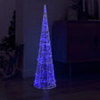 Lichtkegel decoratief LED blauw 120 cm acryl - AllerleiShop