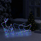 Kerstdecoratie rendier en slee 252 LED's - AllerleiShop