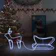 Kerstdecoratie rendier en slee 252 LED's - AllerleiShop