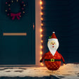 Kerstman decoratief LED 90 cm luxe stof - AllerleiShop