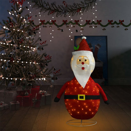 Decoratieve kerstman LED luxe stof 120 cm - AllerleiShop