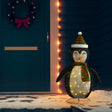 Kerstpinguïn decoratief LED 120 cm luxe stof - AllerleiShop