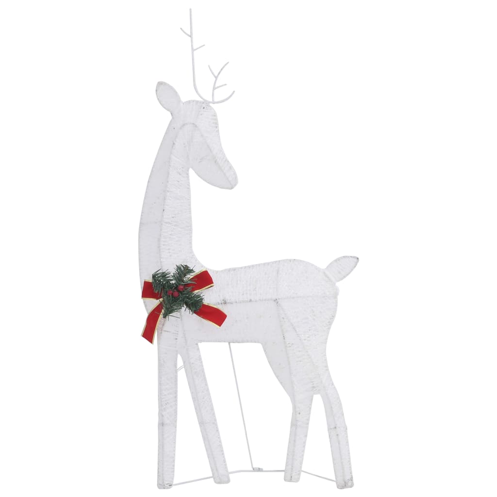 Rendierfamilie Kerstmis koudwit 270x7x90 cm mesh wit - AllerleiShop