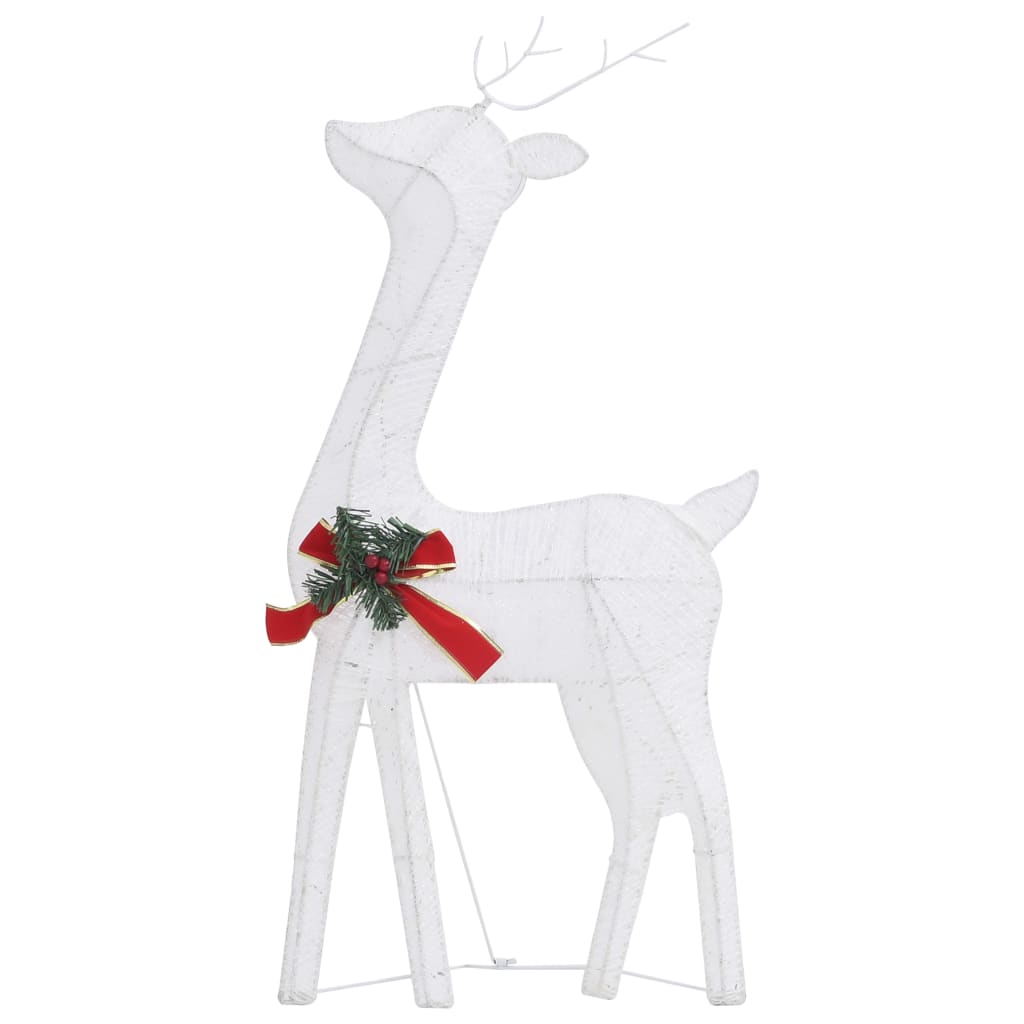 Rendierfamilie Kerstmis koudwit 270x7x90 cm mesh wit - AllerleiShop