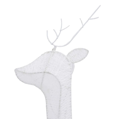 Rendierfamilie Kerstmis koudwit 270x7x90 cm mesh wit - AllerleiShop