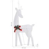 Rendierfamilie Kerstmis koudwit 270x7x90 cm mesh wit - AllerleiShop