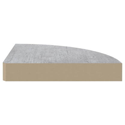 Hoekwandschap 25x25x3,8 cm MDF betongrijs - AllerleiShop