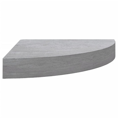 Hoekwandschappen 2 st 35x35x3,8 cm MDF betongrijs - AllerleiShop