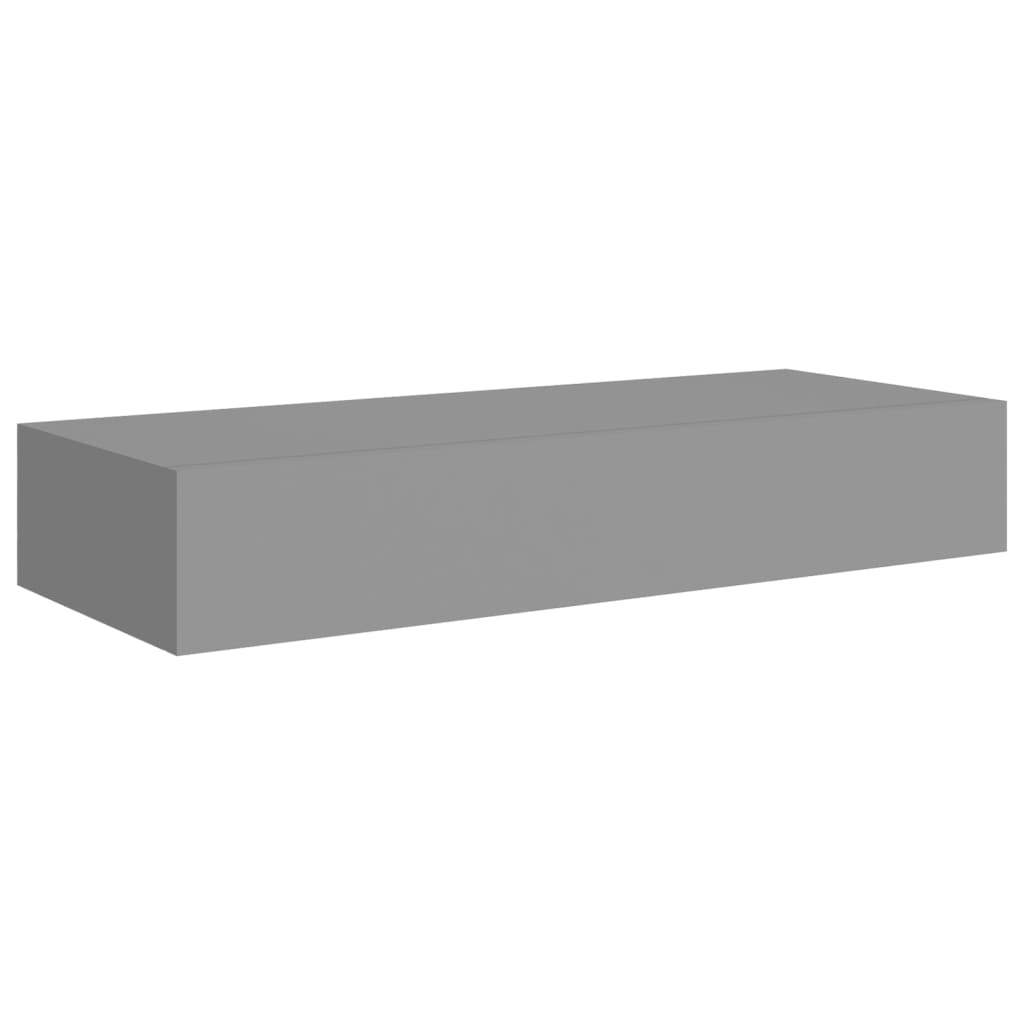 viaXL Wandschappen 2 st met lade 60x23,5x10 cm MDF grijs - AllerleiShop