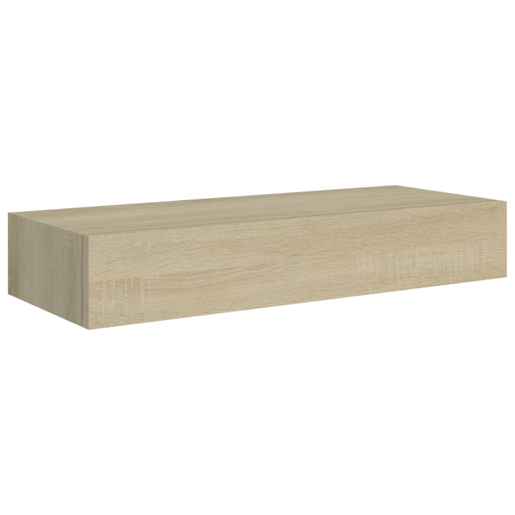 viaXL Wandschap met lade 60x23,5x10 cm MDF eikenkleurig - AllerleiShop