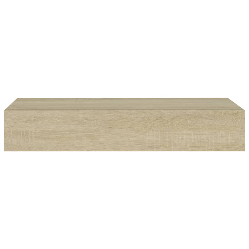 viaXL Wandschap met lade 60x23,5x10 cm MDF eikenkleurig - AllerleiShop