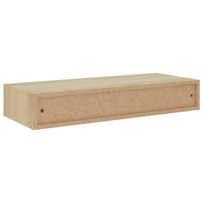 viaXL Wandschap met lade 60x23,5x10 cm MDF eikenkleurig - AllerleiShop