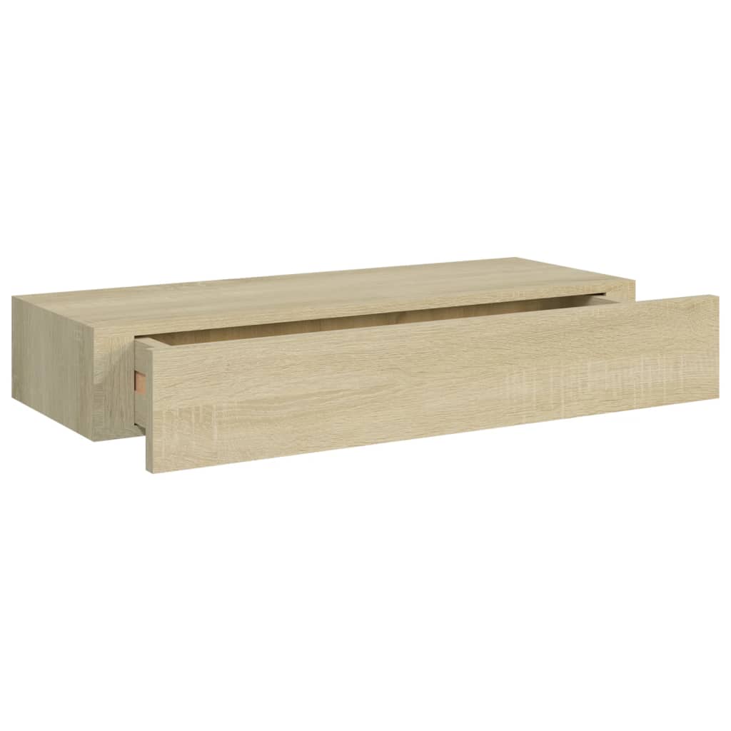 viaXL Wandschap met lade 60x23,5x10 cm MDF eikenkleurig - AllerleiShop