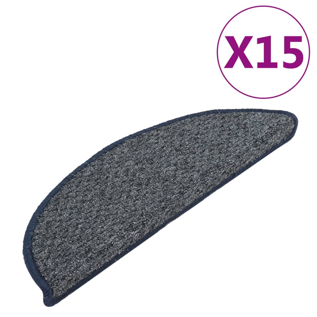 Trapmatten 15 st 56x17x3 cm donkerblauw