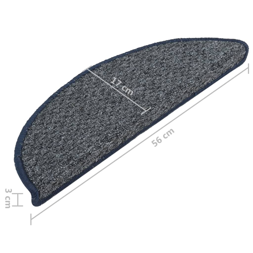Trapmatten 15 st 56x17x3 cm donkerblauw
