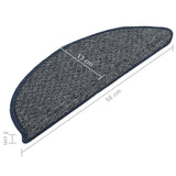 Trapmatten 15 st 56x17x3 cm donkerblauw