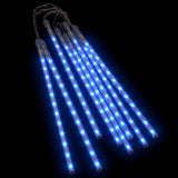 Meteoorlichten 8 st 192 LED's binnen/buiten 30 cm blauw - AllerleiShop