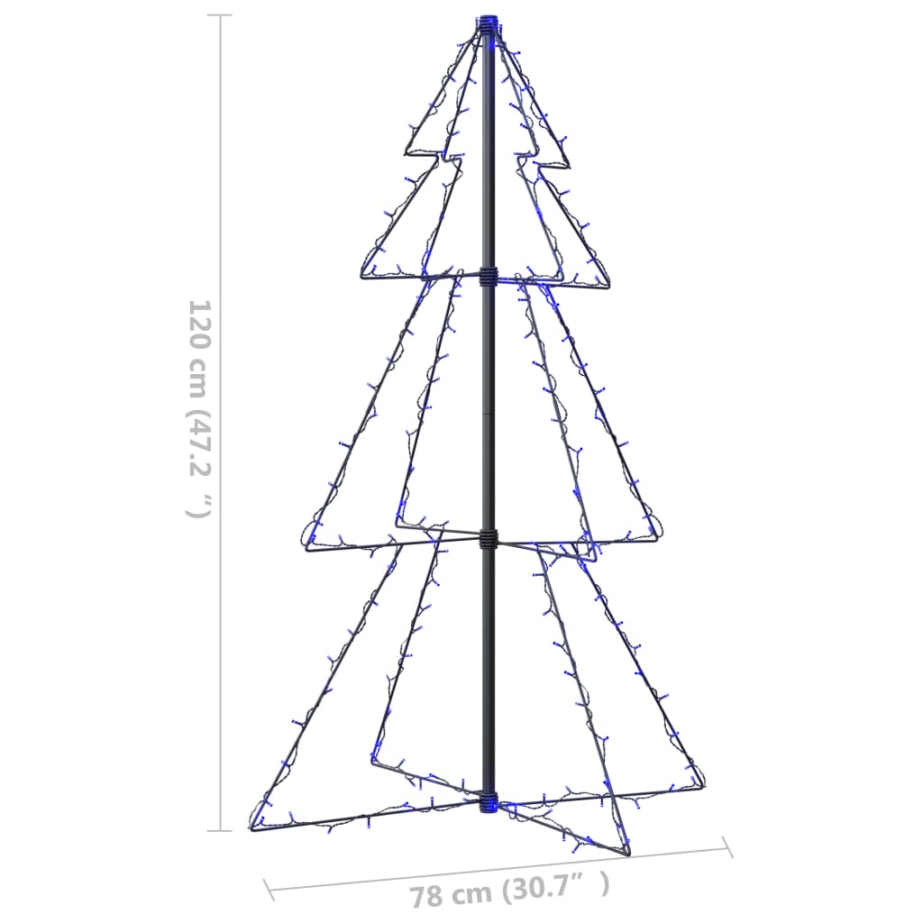 Kegelkerstboom 160 LED's binnen en buiten 78x120 cm - AllerleiShop