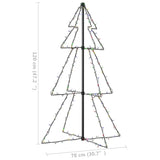 Kegelkerstboom 160 LED's binnen en buiten 78x120 cm - AllerleiShop