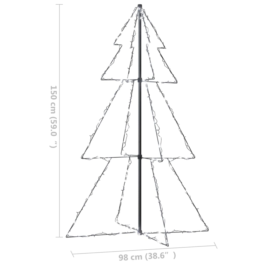 Kegelkerstboom 200 LED's binnen en buiten 98x150 cm - AllerleiShop