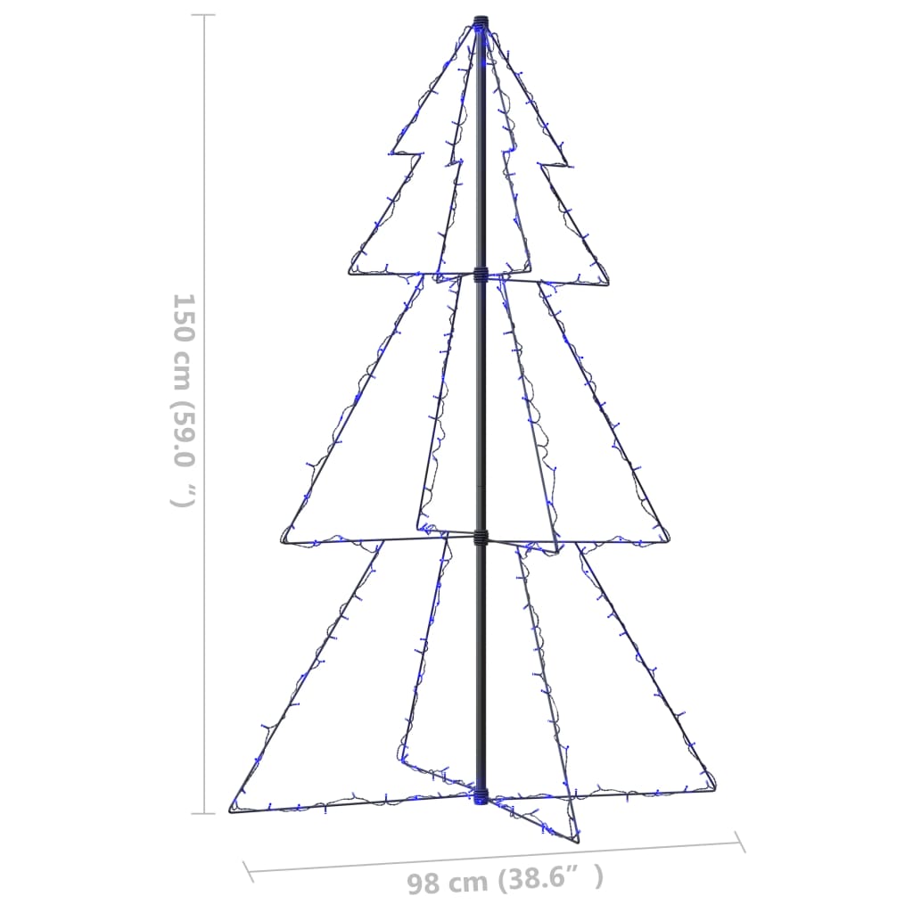 Kegelkerstboom 200 LED's binnen en buiten 98x150 cm - AllerleiShop