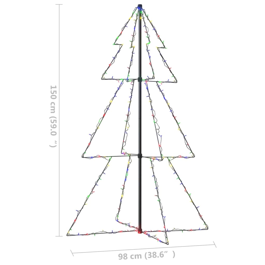 Kegelkerstboom 200 LED's binnen en buiten 98x150 cm - AllerleiShop