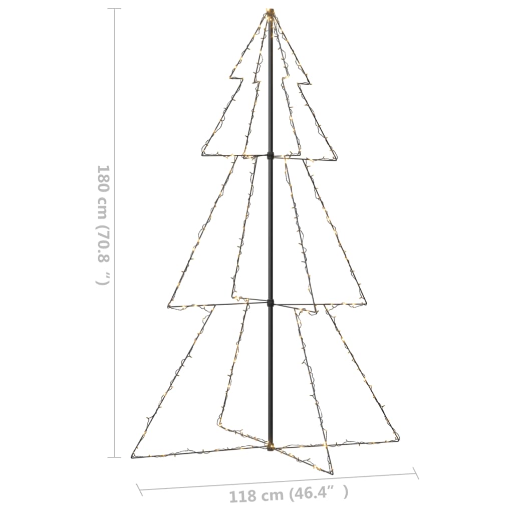 Kegelkerstboom 240 LED's binnen en buiten 118x150 cm - AllerleiShop