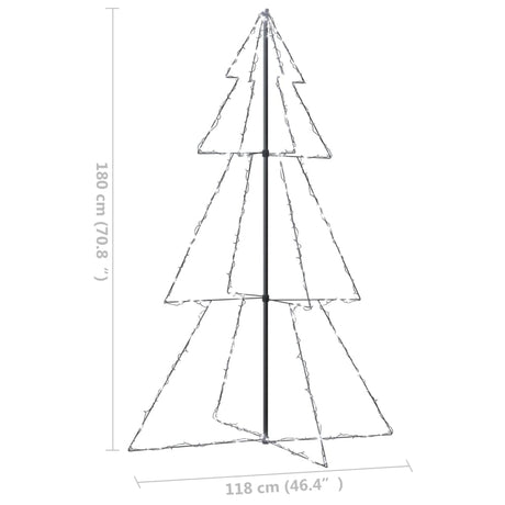 Kegelkerstboom 240 LED's binnen en buiten 118x150 cm - AllerleiShop