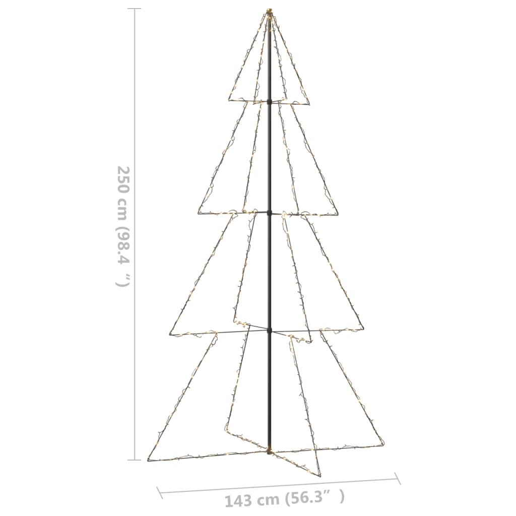 Kegelkerstboom 360 LED's binnen en buiten 143x250 cm - AllerleiShop