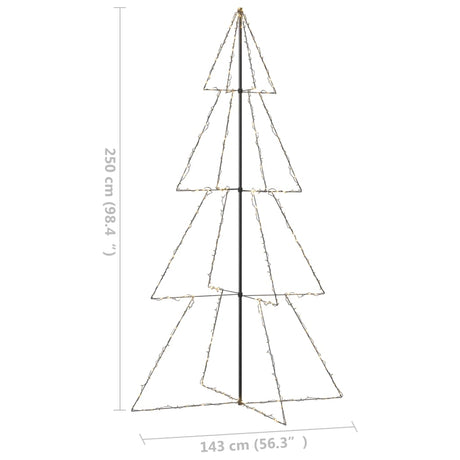 Kegelkerstboom 360 LED's binnen en buiten 143x250 cm - AllerleiShop