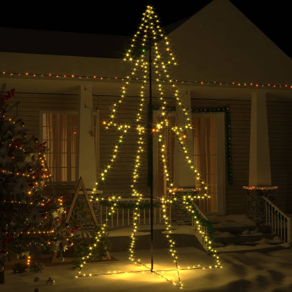 Kegelkerstboom 360 LED's binnen en buiten 143x250 cm - AllerleiShop