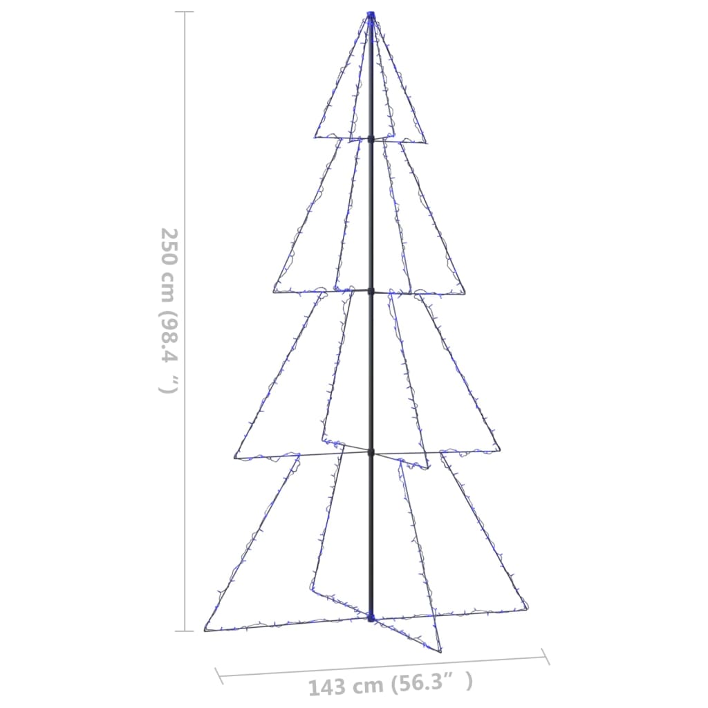 Kegelkerstboom 360 LED's binnen en buiten 143x250 cm - AllerleiShop