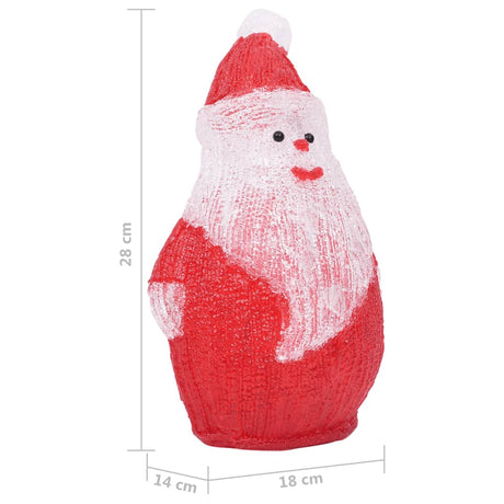 Kerstfiguur kerstman LED binnen en buiten 28 cm acryl - AllerleiShop